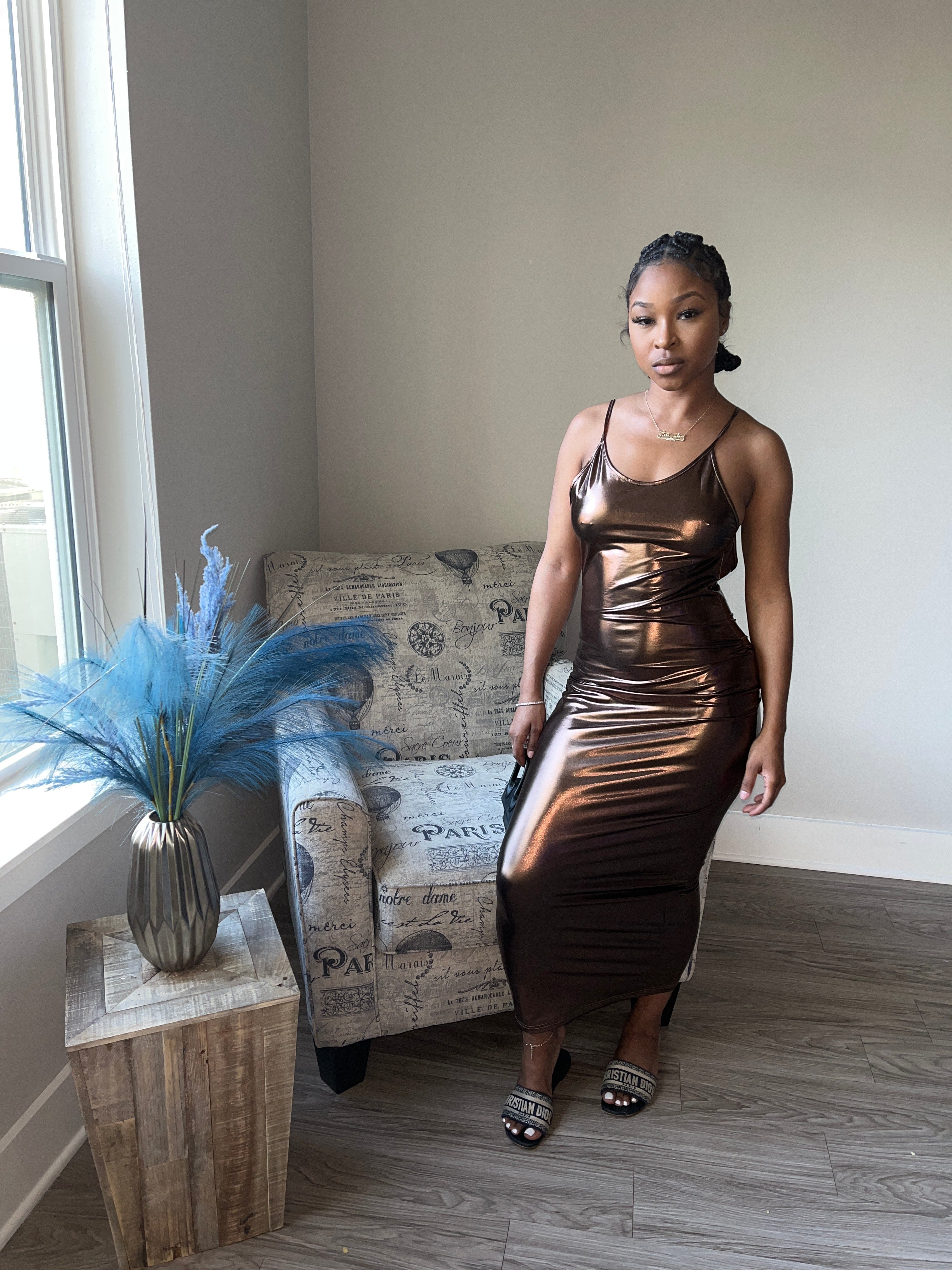 Copper Maxi dress – KapeeshBoutique