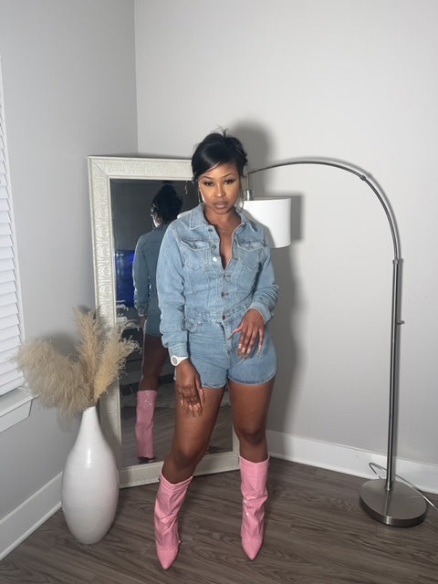 Denim Romper
