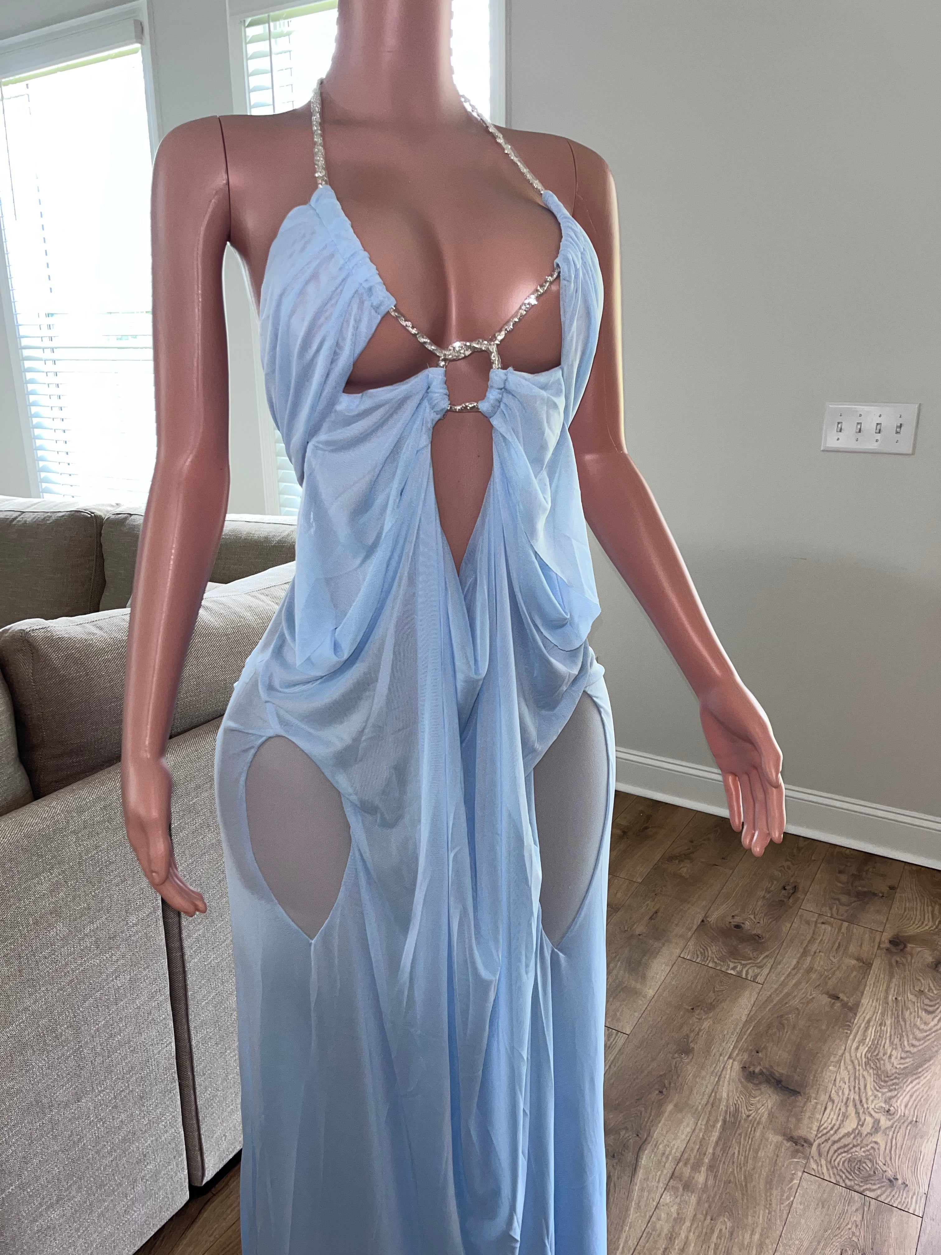 Elegant Sleeveless Cutout Maxi Dress