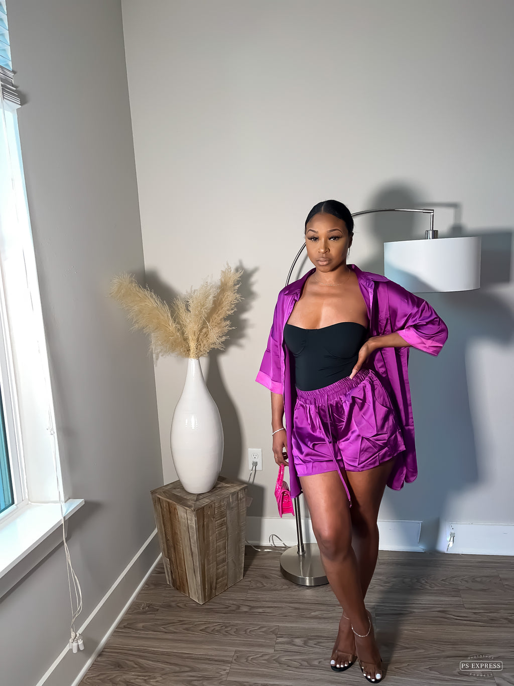 TLC Satin Short Set