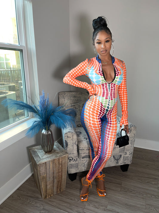 Bubble orange Jumpsuit