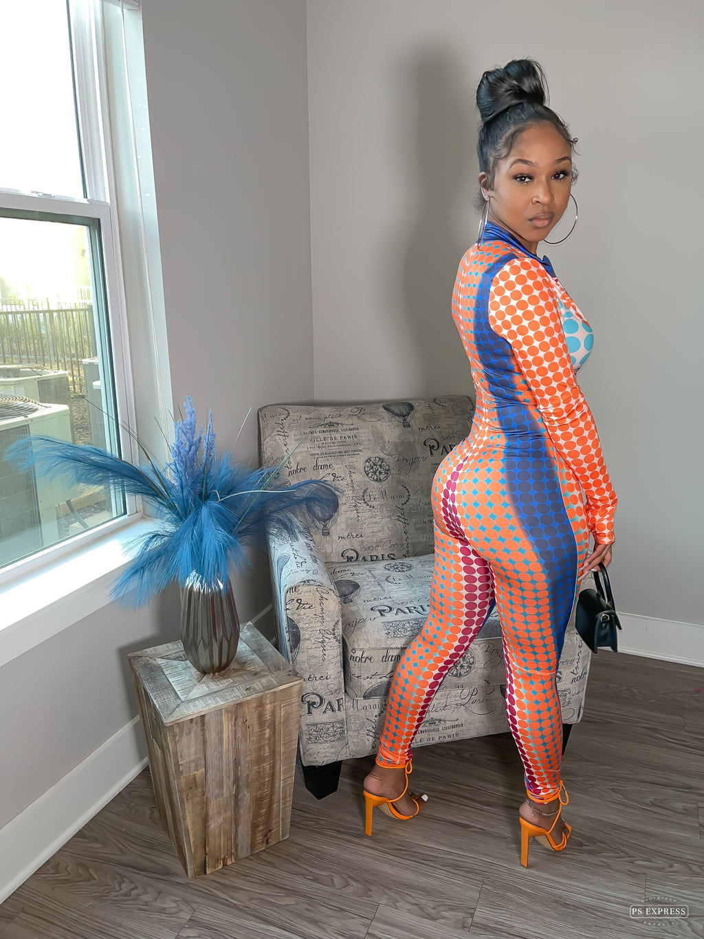 Bubble orange Jumpsuit