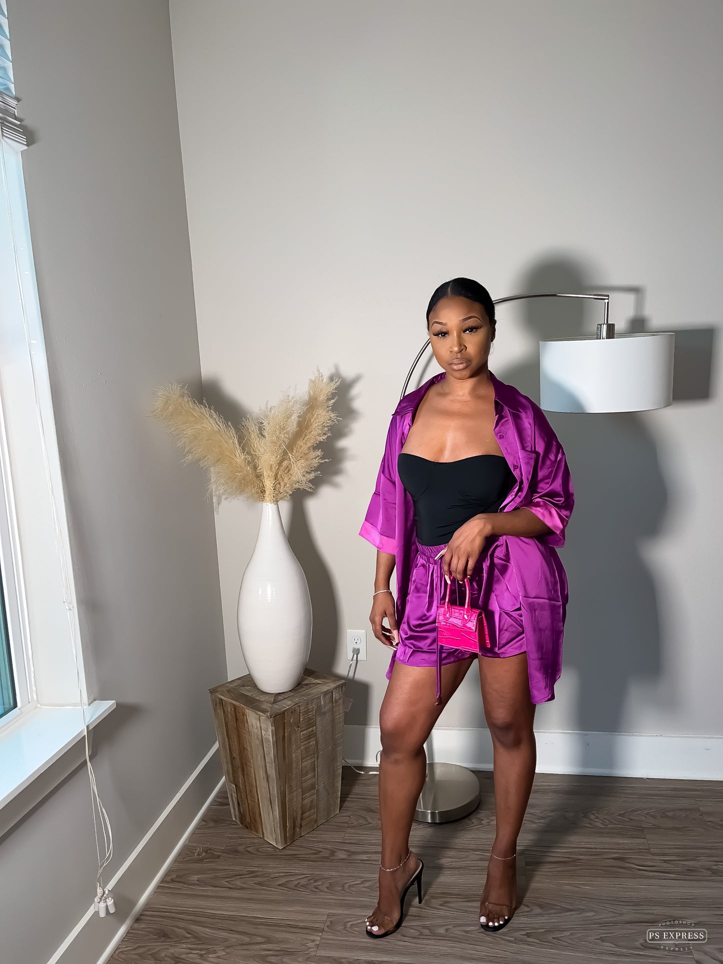 TLC Satin Short Set