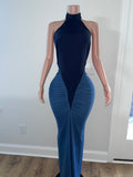 Elegant Halter Evening Dress
